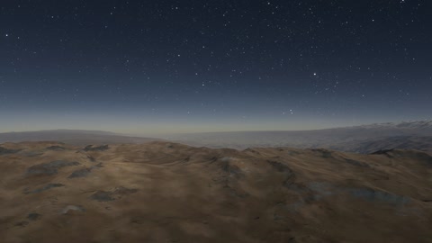 Starry night over volcanic terrain — Stillmotion