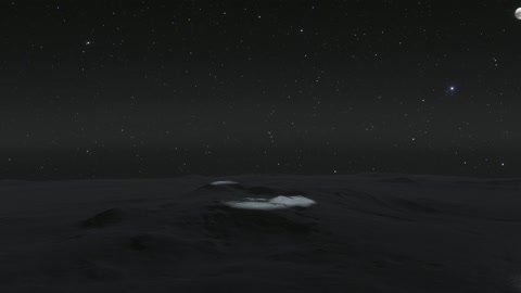 Starry night sky over icy terrain — Stillmotion