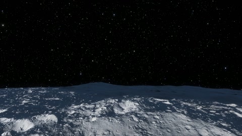 Starry outer space with icy terrain — Stillmotion