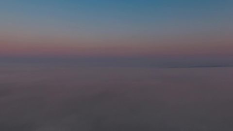 Sky at sunset above fog — Stillmotion
