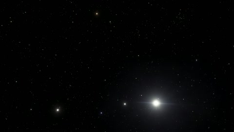 Lunar orbit under starry sky — Stillmotion