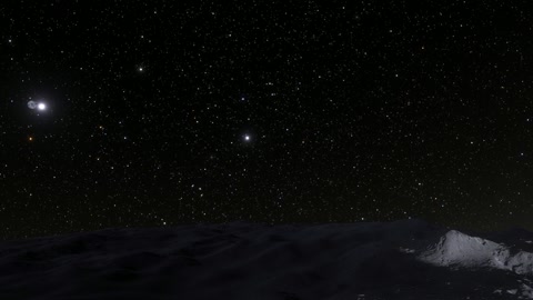 Starry night sky over mountains — Stillmotion