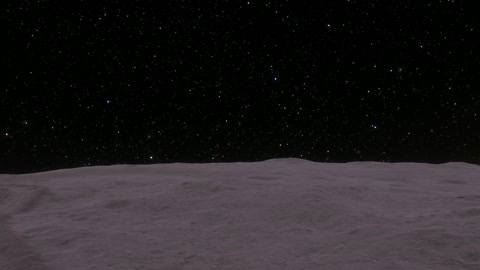 Starry night over lunar terrain — Stillmotion
