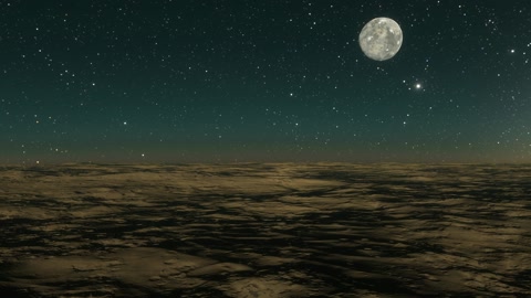 Starry night sky over rocky terrain — Stillmotion