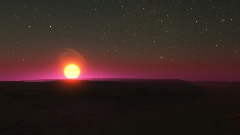 Volcanic landscape under starry sky — Stillmotion