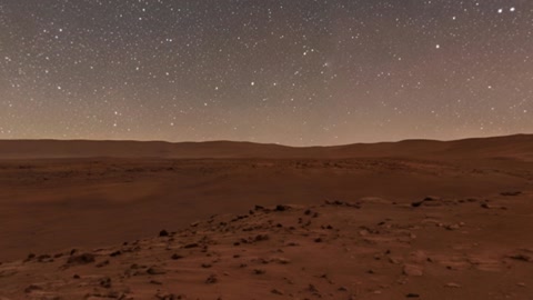 Martian desert under starry sky — Stillmotion