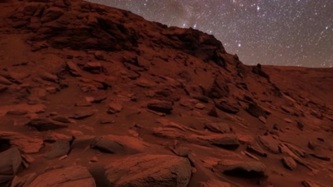 Mars rover under starry sky — Stillmotion