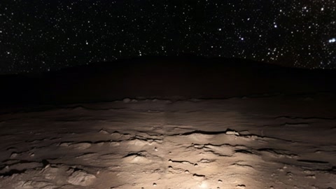 Starry night sky over rocky terrain — Stillmotion