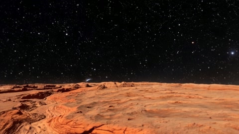 Night volcanic desert landscape — Stillmotion