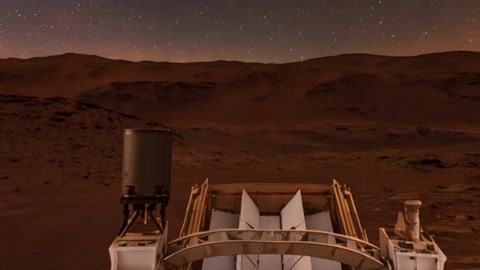 Rocky desert under starry sky — Stillmotion