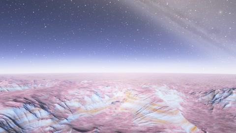Starry night over eroded badlands — Stillmotion