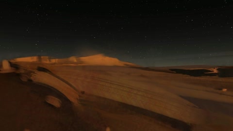 Desert cliffs under starry sky — Stillmotion
