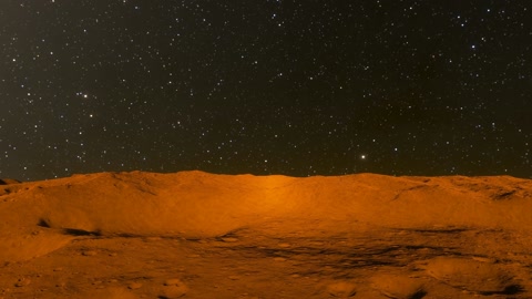 Rocky desert terrain under starry sky — Stillmotion
