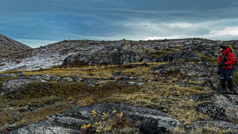 Rocky tundra under cloudy skies — Stillmotion