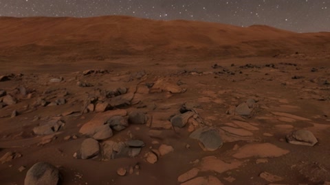 Rocky desert under starry sky — Stillmotion