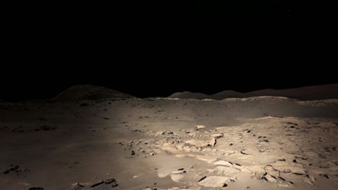 Rocky moonlike terrain with igloo shelter — Stillmotion
