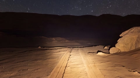 Starry desert rocky landscape — Stillmotion