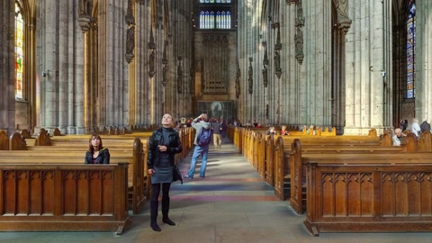 Cathedral interior with stained glass — Stillmotion
