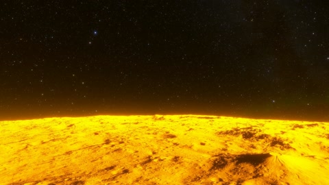 Starry night over glowing terrain — Stillmotion