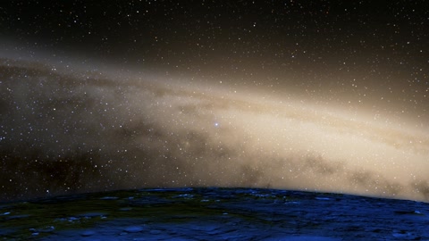Starry night sky over blue terrain — Stillmotion