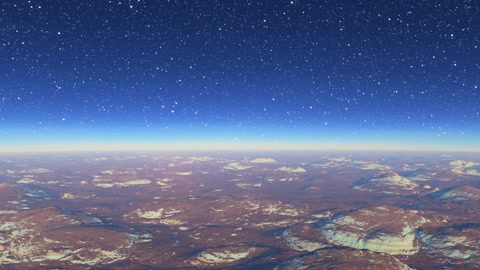 Outer space above rocky terrain — Stillmotion