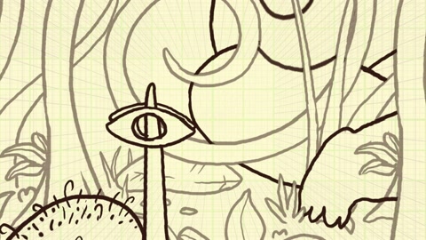 Whimsical forest line drawing — Stillmotion