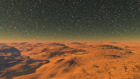 Starry night over desert terrain — Stillmotion