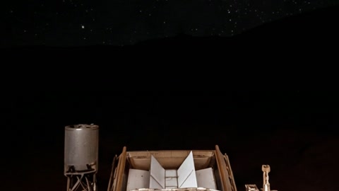 Starry rocky desert at night — Stillmotion