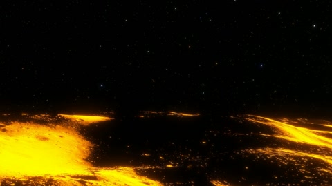 A golden world illuminated by a ringed giant — Stillmotion