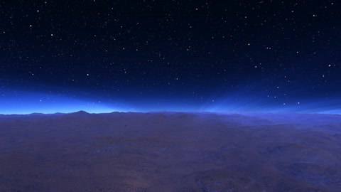 Starry night sky over barren terrain — Stillmotion