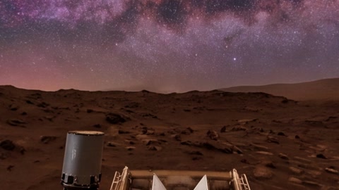 Rocky desert under starry sky — Stillmotion