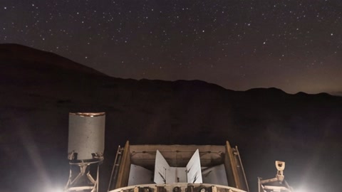 Starry night over rocky terrain — Stillmotion