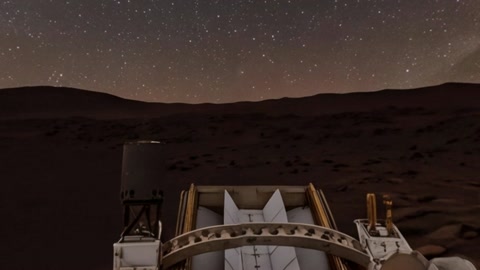 Starry night over rocky terrain — Stillmotion