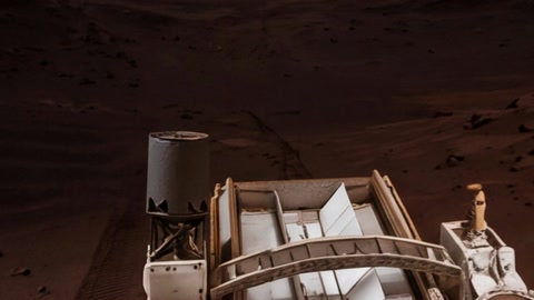Night desert with rover tracks — Stillmotion