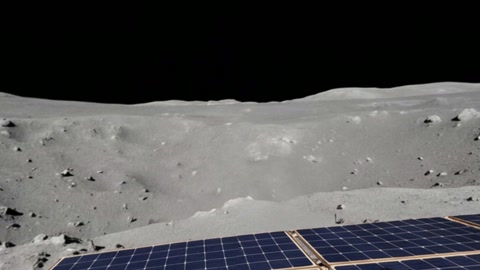 Lunar surface with solar panels — Stillmotion