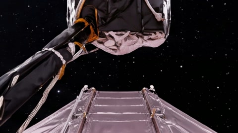 Starry night sky with space telescope — Stillmotion