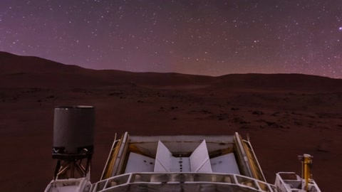 Martian desert under starry sky — Stillmotion