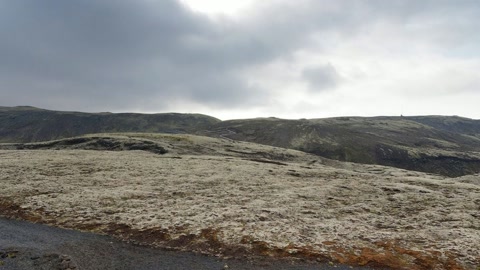 Tundra landscape with geothermal steam vents — Stillmotion