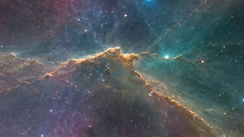 Nebula with glowing star streaks — Stillmotion