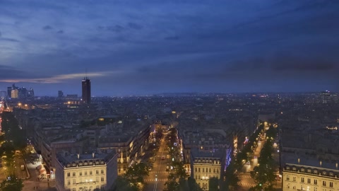 Paris city lights at night — Stillmotion
