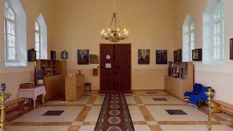 Orthodox church interior with icons — Stillmotion