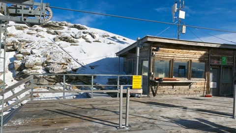 Ski slope at alpine lift station — Stillmotion