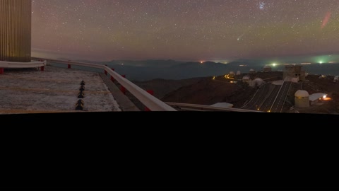 Airglow above the ESO 3.6-metre telescope — Stillmotion