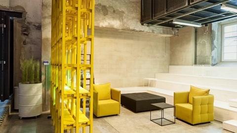 Modern indoor event venue with seating — Stillmotion