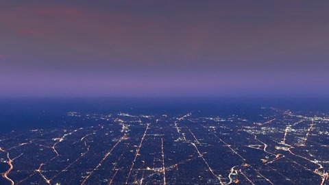 City lights under glowing sky — Stillmotion