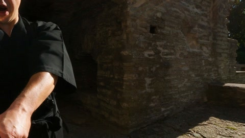 Ancient stone ruins with arches — Stillmotion