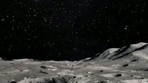 Moon surface with Earth in space — Stillmotion