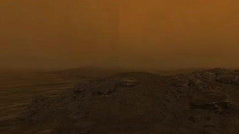 Foggy desert shoreline at sunset — Stillmotion
