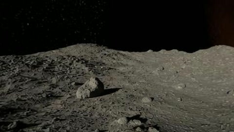 Cratered lunar surface in deep space — Stillmotion