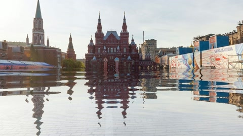 Flood on the Moscow's Red Square — Stillmotion